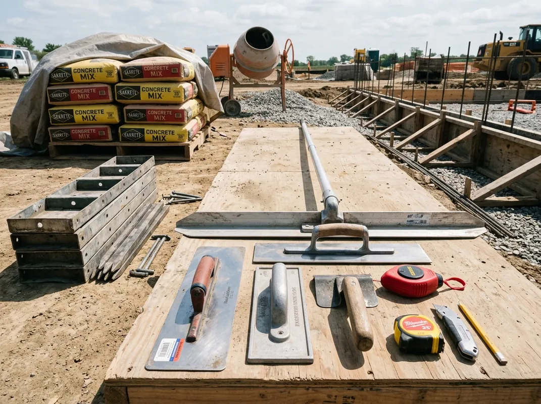ALB Concrete Solutions Professional concrete tools and materials on a Raleigh job site