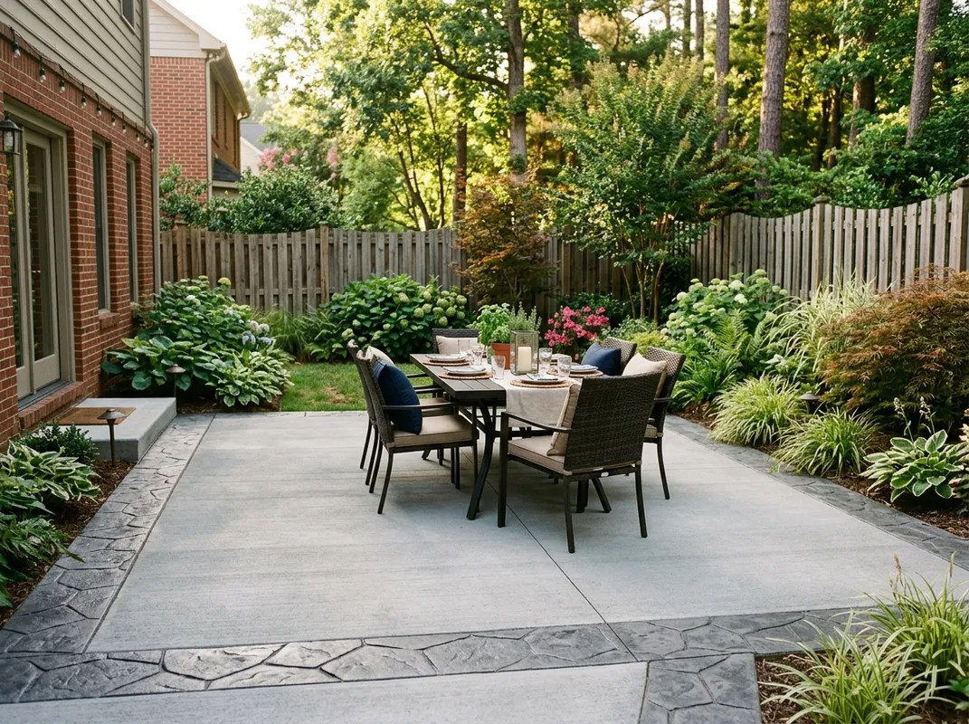 ALB Concrete Solutions Concrete patio creating an outdoor living space