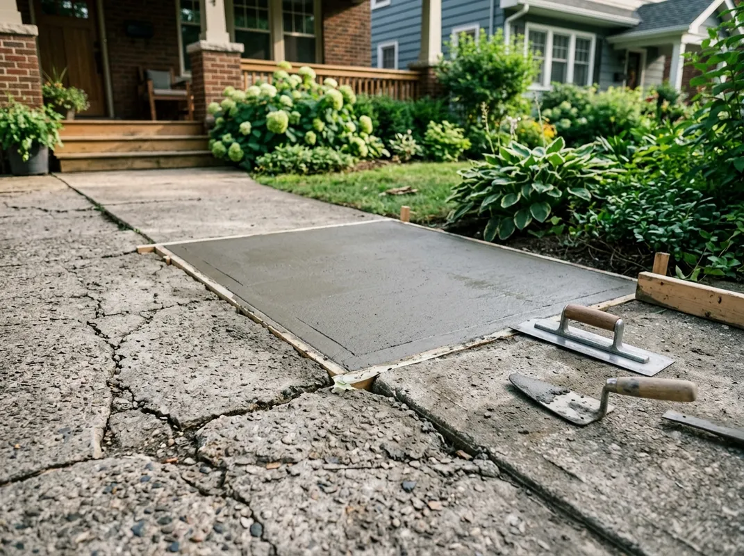 ALB Concrete Solutions Concrete repair and resurfacing of a cracked surface